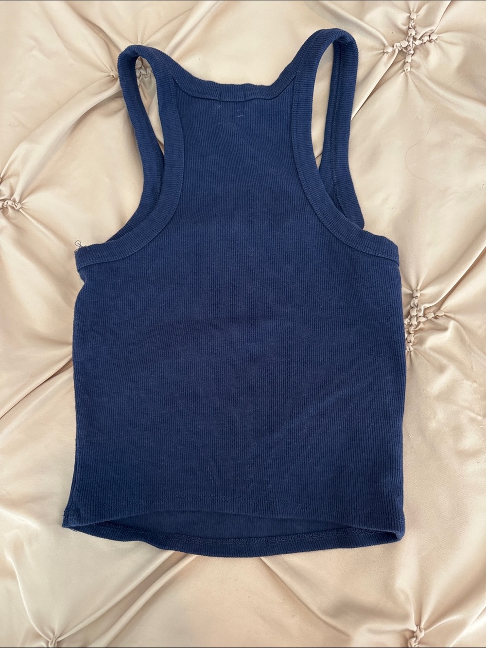 Tilly's Navy Ribbed Racerback Tank - Picture 2 of 3